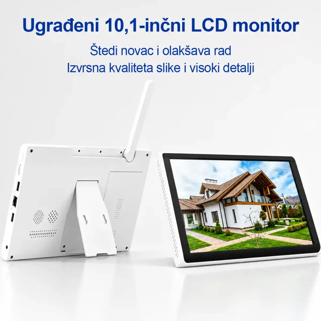 4 RobiCam WiFi cameras with 10.1″ monitor and built-in recorder