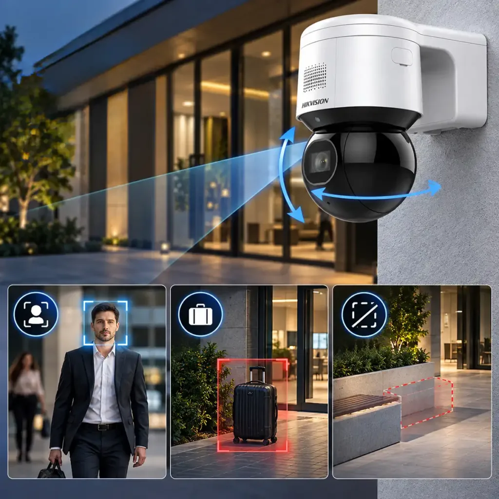 Hikvision DS-2DE3A404IWG-E/W – 4MP Wi-Fi/PoE PTZ IP kamera s 4× optičkim zumom, DarkFighterom i AI klasifikacijom