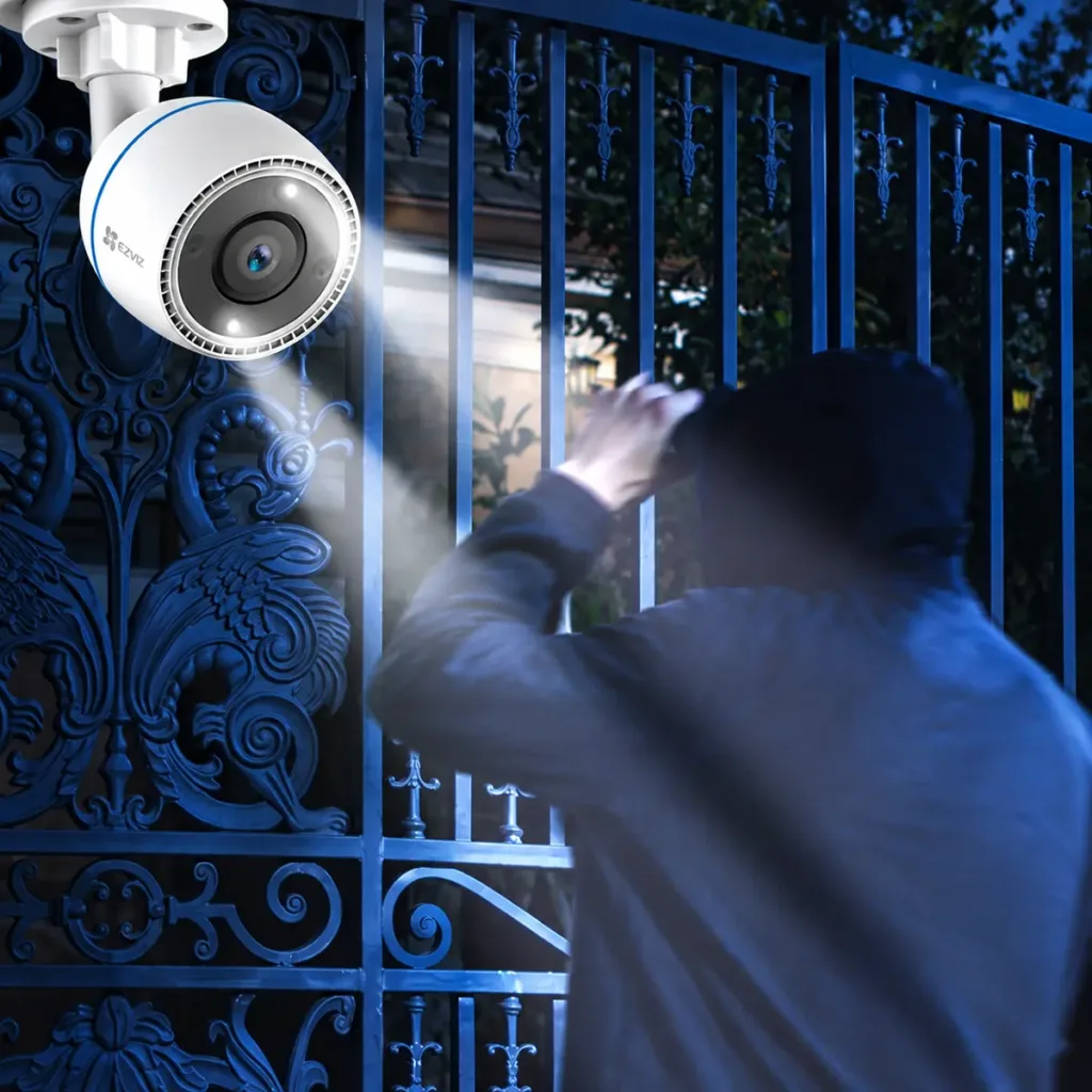EZVIZ H3c 5MP Wi-Fi vanjska IP kamera s umjetnom inteligencijom, noćnim vidom u boji, dvosmjernim zvukom i IP67
