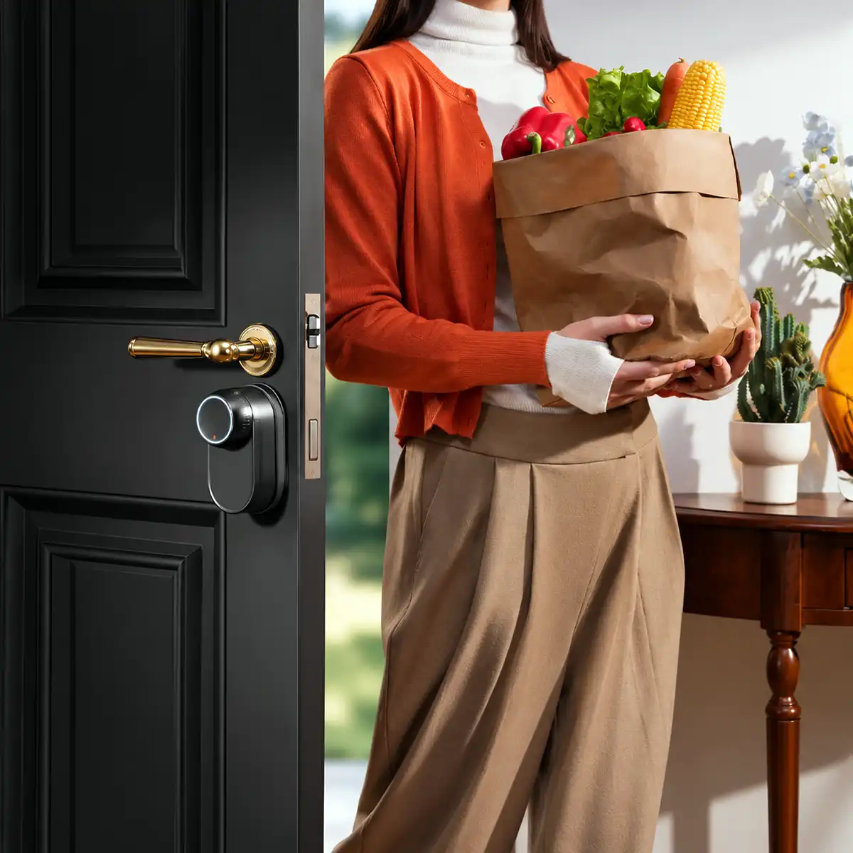 SwitchBot Lock Ultra Touch Combo EU – 3 u 1 pametna brava s otiskom prsta, dodirnom tipkovnicom i Hub Mini Matter