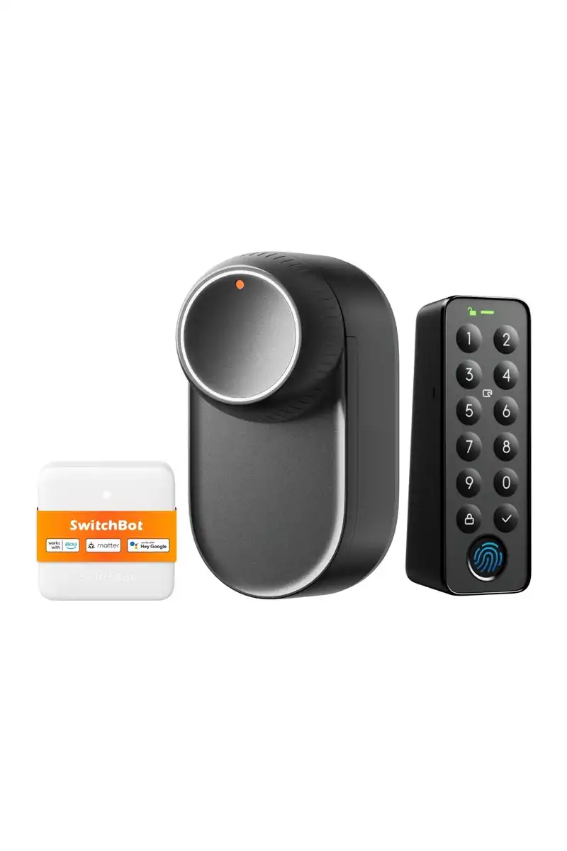 SwitchBot Lock Ultra Touch Combo EU main SwitchBot Lock Ultra Touch Combo EU – 3 u 1 pametna brava s otiskom prsta, dodirnom tipkovnicom i Hub Mini Matter