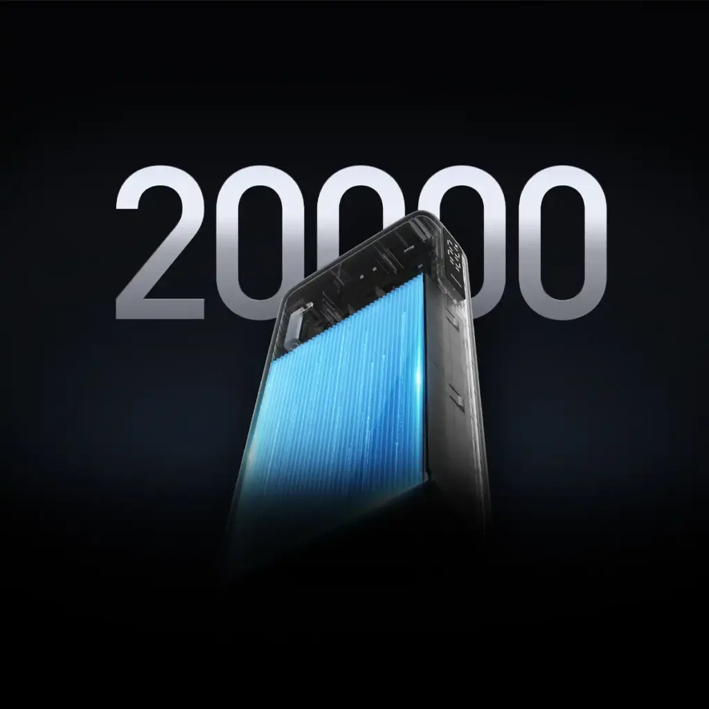 Xiaomi vanjska baterija od 20000mAh 67W s ugrađenim USB-C kabelom, zaslon, plava